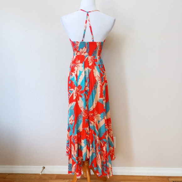 🤍 Free People smocked strappy back hankerchief hem midi dress - Picture 11 of 13